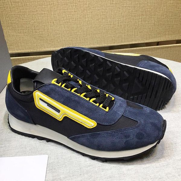 

suede and nylon sneakers men shoes new arrival comfortable plus size footwears outdoor walking shoes low lace -up men shoes fast deliver, Black