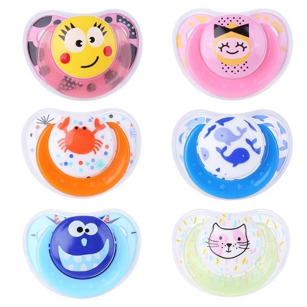 

newborn baby pacifier food grade silicone nipple orthodontic soother with anti-dust lid infants dummy pacifier nipples teether