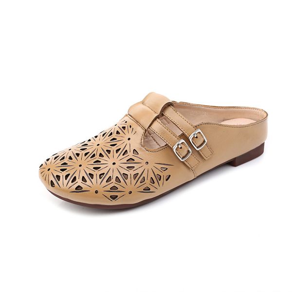 

size 35 to 43 women flat sole plus size, new cut-out genuin leather, soft sole, female shoes flat, Black