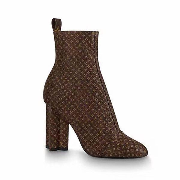 

silhouette ankle boot women shoes scarpe da donna di lusso outdoor walking fashion comfortable shoes thick heel slip -on women ankle boots, Black