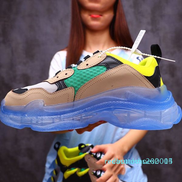 

2019 повелительницы спортивных женщин тапок прозрачного дна хрустальной подошвы высокого качества тренажерного зал тройного старый папаа мар, Black