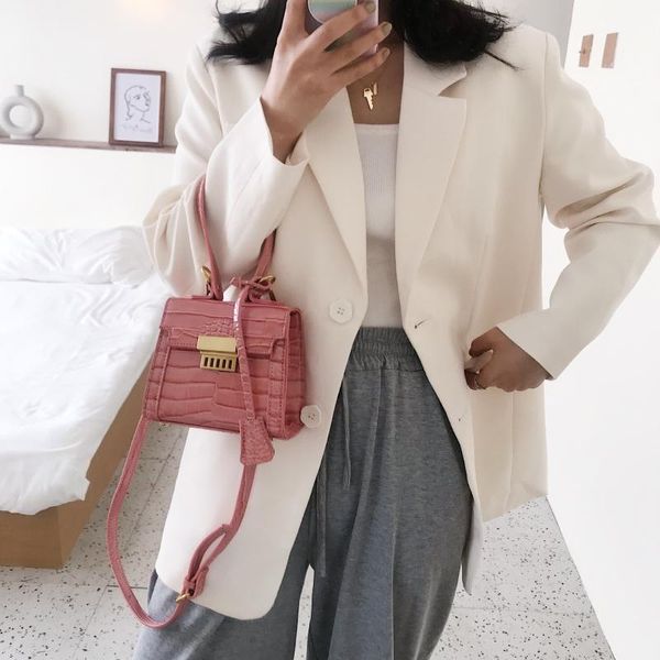 

2020 new shoulder bag women's casual fashion korean mini bag crocodile pattern small square lady crossbody