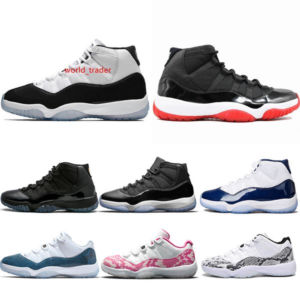 

11 navy pink snakeskin 11s concord 45 men basketball shoes bred space jam cap and gown mens trainer sports sneakers ing