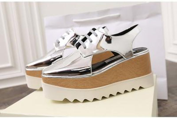 

stella mccartney sandals shoes nude soft genuine leather women platform elyse nina hb05, Black
