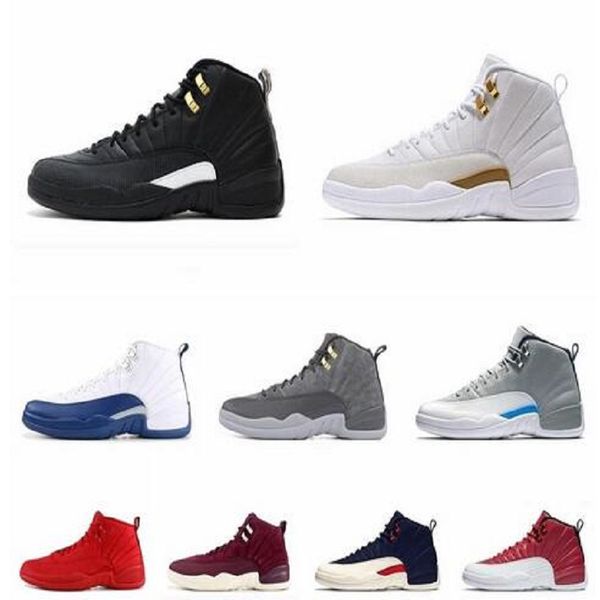 

socks 2020 mens basketball shoes sneakers 12s xii flu game royal taxi fiba for men sport shoes high cut red purple with box