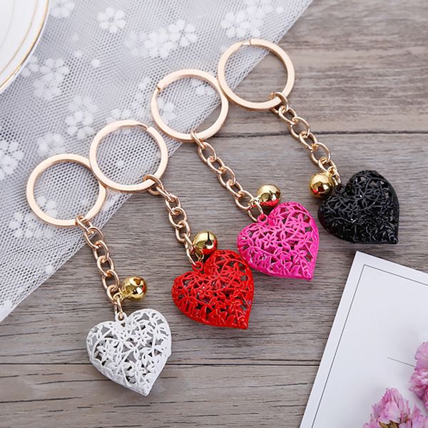 

keyring сумка подвеска украшение для автомобилей сумка аксессуары брелок мода смешанного цвета полых сердца кулон брелок, Silver