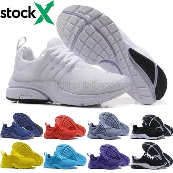 

x presto br stock qs men women running shoes presto ultra breathe yellow triple black white red blue walking trainers sneakers 36-45