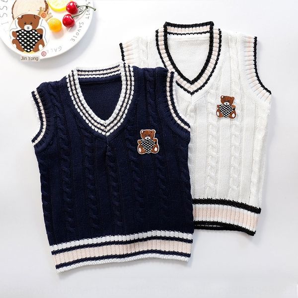 

children bear knit low waist jersey warm warm vest spring autumn winter students men women children's vest, Camo