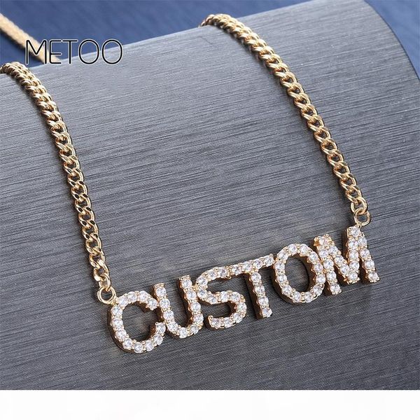 

doremi crystal pendant letters necklace for women custom jewelry custom name necklaces numbers personalized zirconia pendant, Silver
