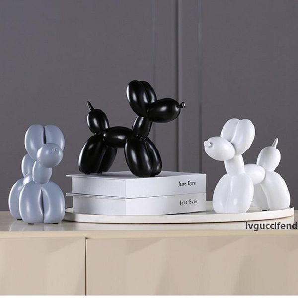 

new fashion resin balloon dog crafts sculpture creative gifts modern simple home decorations statues 8 colors deskornament t200330