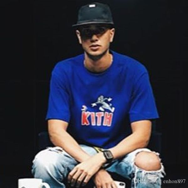 

19ss kt x новая мода логотип х tee и маус мультфильм printed мужчины женщины футболку простой лето с коротким рукавом street скейтборд tee t, White;black