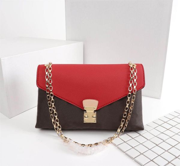 

classic l letter print stitching leather womens handbag fashion golden chain bag classic style never outdated