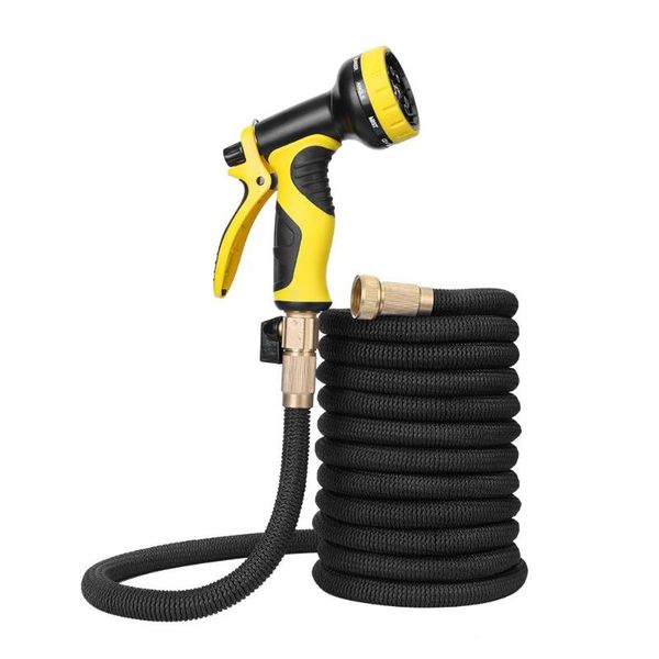 

25-100ft garden hose expandable flexible water pipe car wash water gun set
