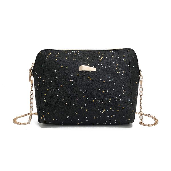 

sequins shell women's crossbody bag fashion chain lady stars hnadbag casual shoulder messenger bags female shopping clutch
