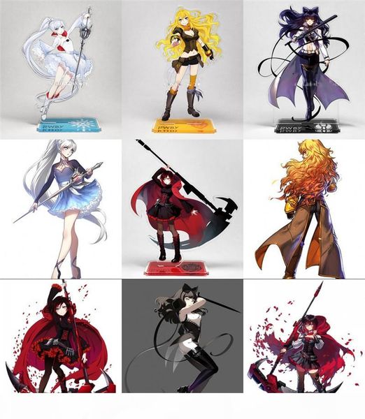 

аниме мультфильм weiss рубин красный, белый, черный, желтый блейк ян ruby rose weiss schnee акриловая подставка рисунок хэллоуин косплей сто, Silver