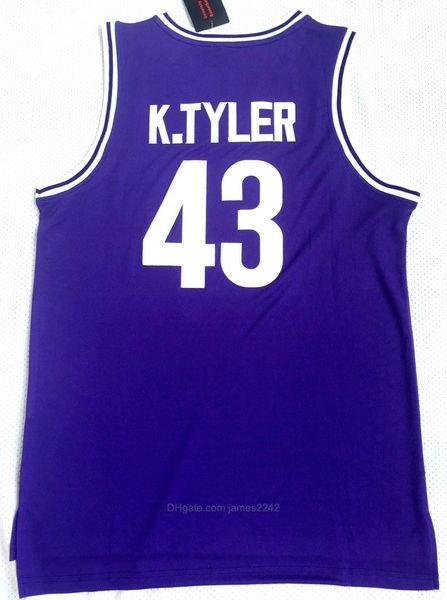 

ship from us #the 6th man movie 43 kenny tyler basketball jersey men huskies college marlon wayans jerseys university purple size s-3xl, Black;red