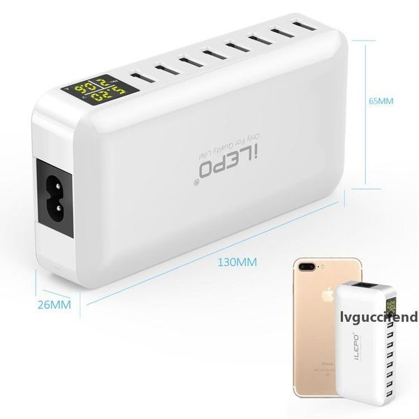 

8-port multi usb charger 40w 5v/8a safe power usb charger for phone ios and samsung