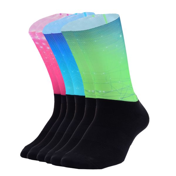 

sports socks professional anti slip running men women tech cloth bike cycling camping climbing compression sport, Black