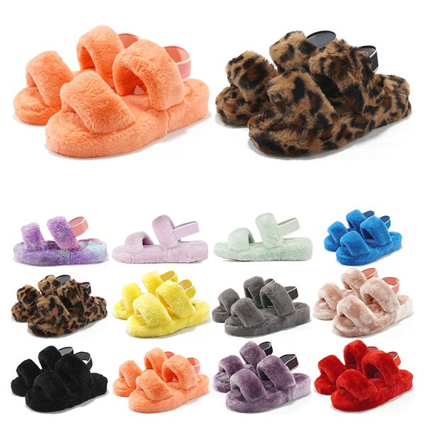 

2020 australia furry slippers oh yeah fluff slide winter classic womens girl comfortable fashion black warm pink grey mint green size 5-13