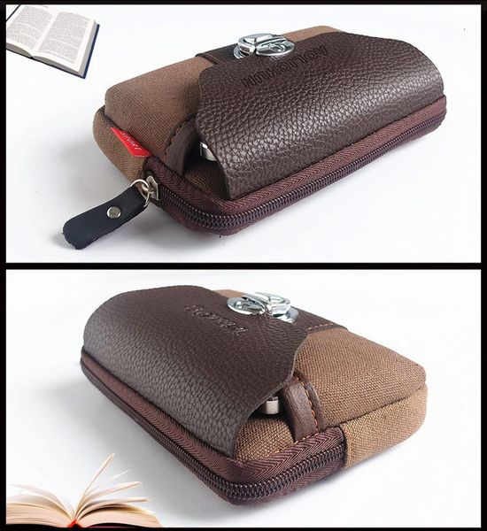 

men fanny pack mobile phone bag good quality hasp cover canvas coin purse burse pocket fabric bags waist packs man purses pouch