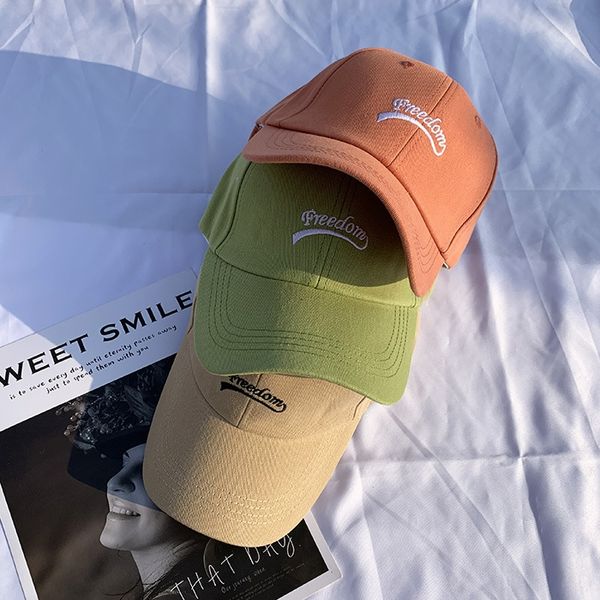 

ins cap female embroidered baseball hat korean style web red embroidery letter baseball curved cap all-match student sun hat, Blue;gray