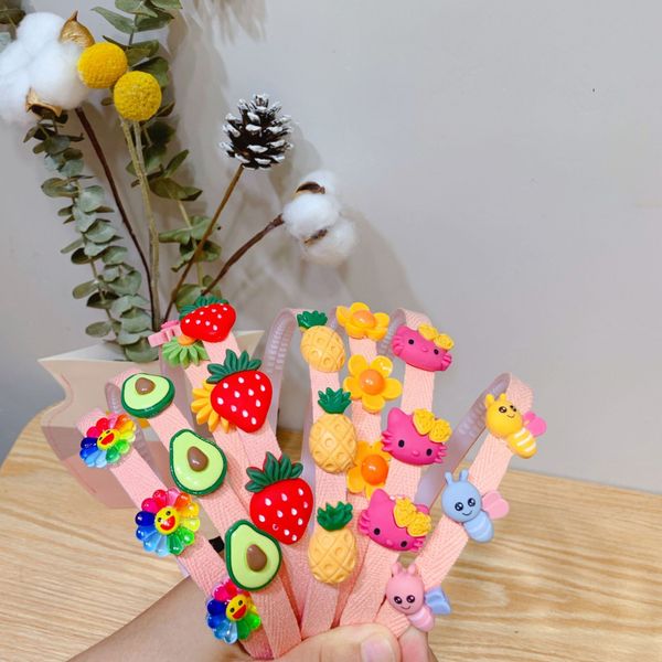 

3stqi korean ins elegant style children's band fabric headdress band girl's cloth anti-skid hair headdress baby's 2 yuan stor, Slivery;white