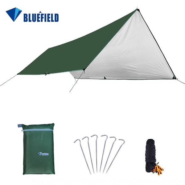

blue field bluefield outdoor silver-coated sky tent tent curtain multi-functional mat can be used to build simple tents