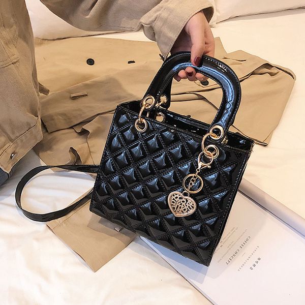 

tote bag for women 2020 new designer patent leather handbags crossbody bags lattice chain shoulder bag
