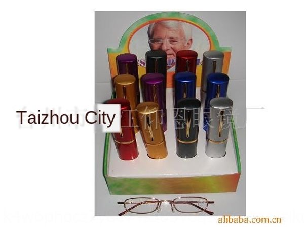 

pen-type metal pen-type box presbyopic glasses metal presbyopic glasses box, Blue