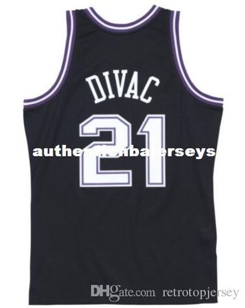 

vlade divac #21 black sewn vintage jersey mens vest size xs-6xl stitched basketball jerseys ncaa, Gray