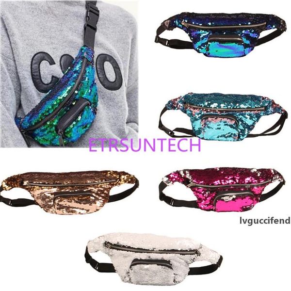 

women sequins makeup bag mermaid wallet purses female messenger bags travel storage bag gilrls waist bag lx0216