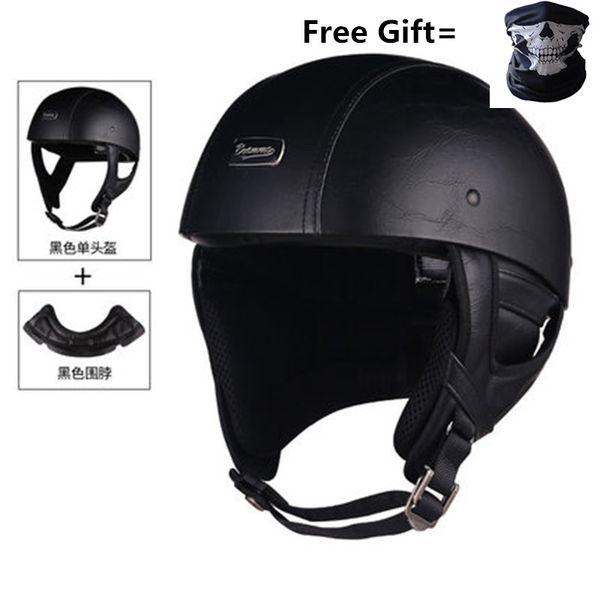 

motorcycle helmet half face retro moto helmet vintage german casco casque scooter helmets visor dotwith removed neckerchief
