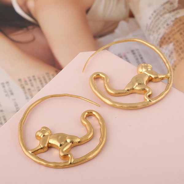 

earring hoop in 4.6cm luxury 18k gold plated hollow earrings women fashion jewelry ps5678, Golden