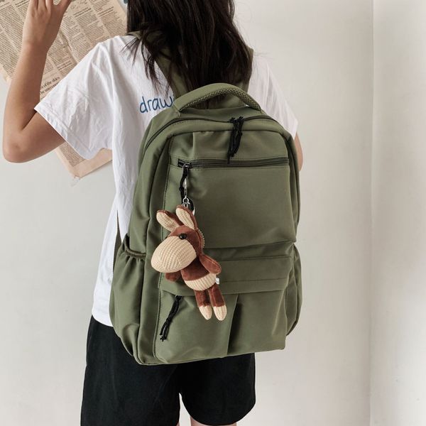 

light backpack women's simple fashion campus high school student backpack travel bag men's large capacity travel bag