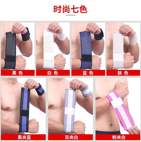 

sports wristband pressure winding strap basketball mountaineering sports protective badminton badminton protective gear, Black;red