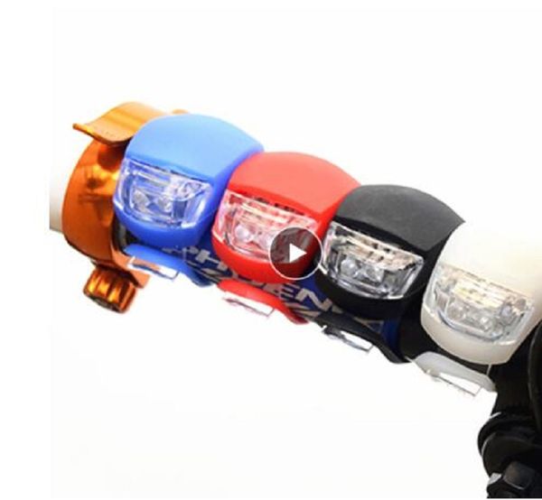 

bicycle front light silicone led head front rear wheel bike light waterproof cycling with battery bicycle accessories bike lamp