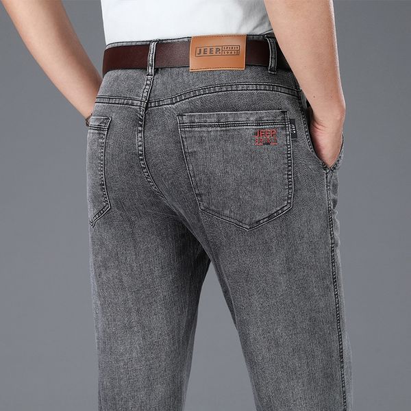 

2020 новый летний тонкий jp мужские прямые свободные черные серые джинсы и джинсы мыть случайные большие брюки размер j367, Blue