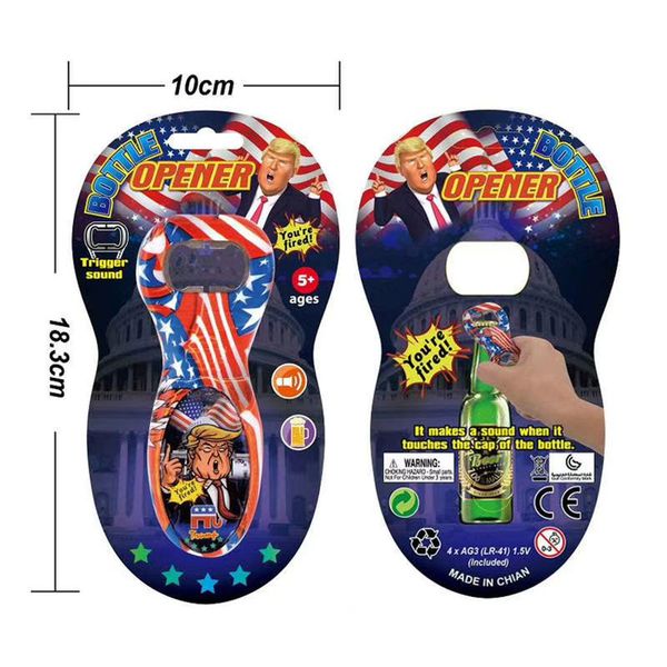 

trump bottle opener stainless steel portable sound voice openers kitchen gadget wine beer club party favors bar tools funny toys d73002
