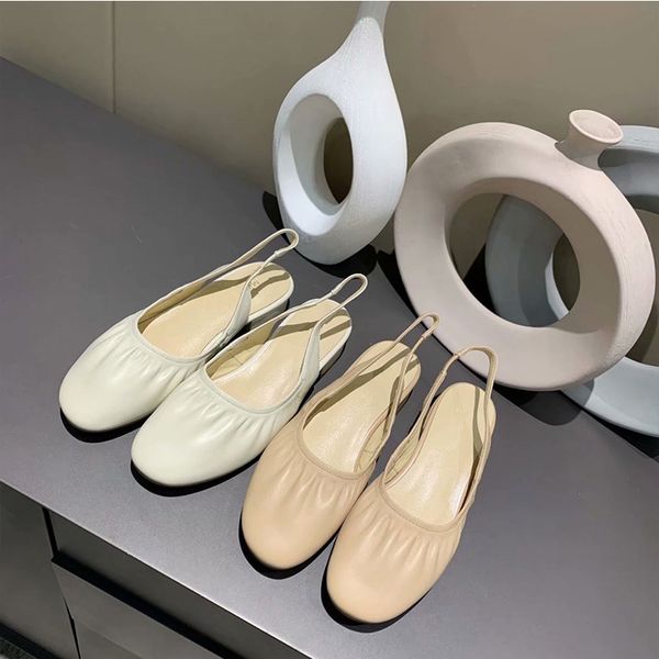 

wholesale summer 2020 pairs suede clasp wrap square-toed stiletto leather sandals pearl ladies flat sandals outdoor casual shoes, Black