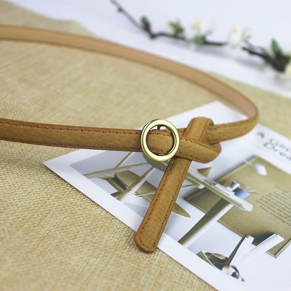 

fashion bf korean style metal belt women's simple casual sweater dressring dress dress decorative belt thin ring buckle, Black