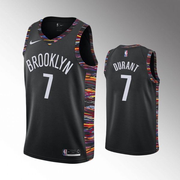 

men's brooklyn #7 kevin durant 2019-20 black jersey - hot, Gray