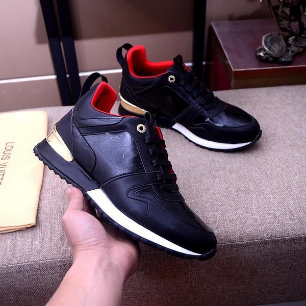 

2020k new luxury design mens leather printed fashion sports shoes wild breathable mens casual shoes mens party shoes size: 38-451, Black