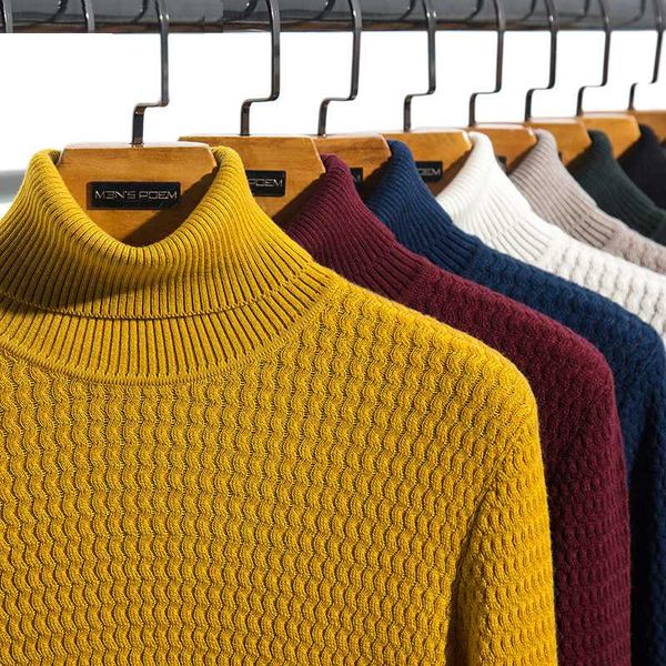 

2020 autumn winter men's turtleneck sweater fashion casual slim pullovers sweaters male brand clothes 8 colors, White;black