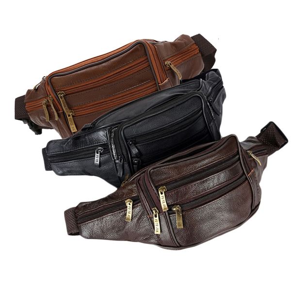 

waist bag thinkthendo men's vintage leather messenger bag waist pack pouch motorcycle new drop shipping good quality
