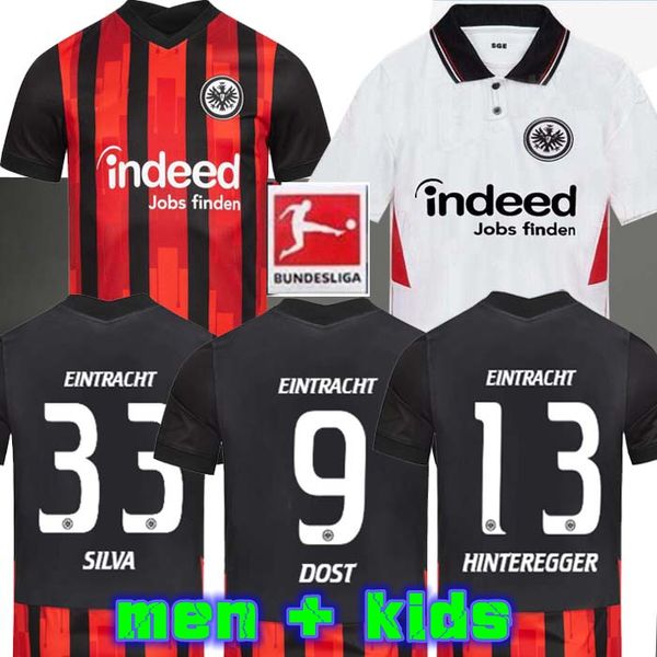 

20 21 eintracht frankfurt soccer jerseys 2020 2021 frankfurt home silva dost hinteregger paciÃªncia abraham man kids soccer jerseys, Black;yellow