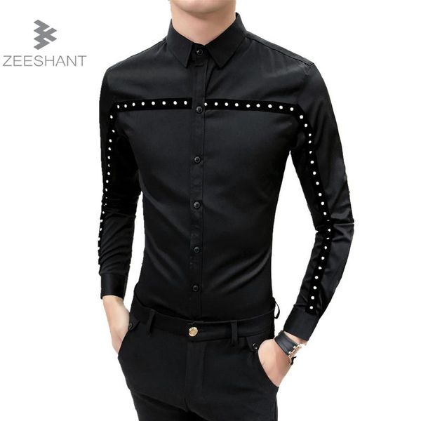 

men's dress shirts camisa social slim fit tuxedo men baroque mens club outfits smoking wedding shirt luxury royal vintage xxxl, White;black