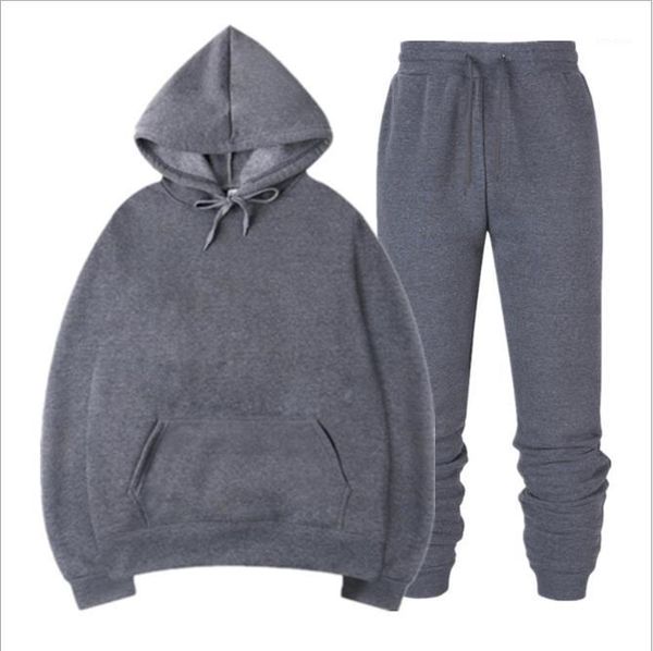 

fashion casual male clothing 2020 mens luxury designer tracksuits autumn winter long sleeve hoodies pants set, Gray