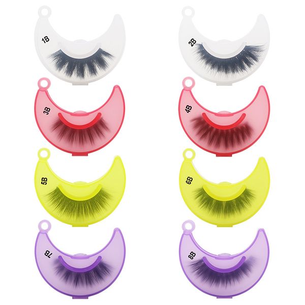 

2020 3d mink durable false eyelashes natural density style grafting simulation eyelash 1pairs box color random delivery