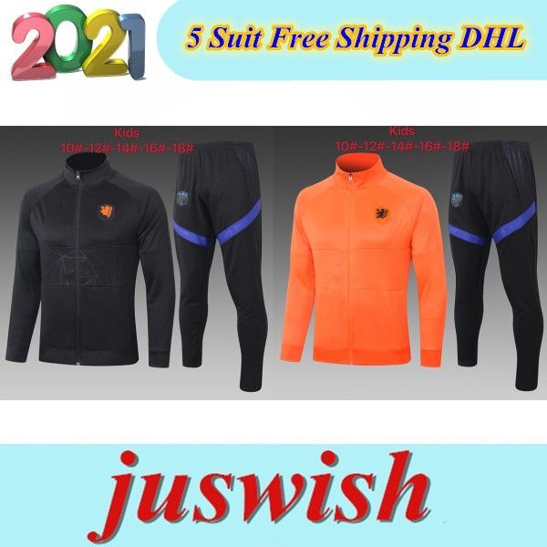 

2020 21 netherlands soccer tracksuit de jong memphis de ligt men football training suit 2020 2021 virgil promes kids soccer trac, Black
