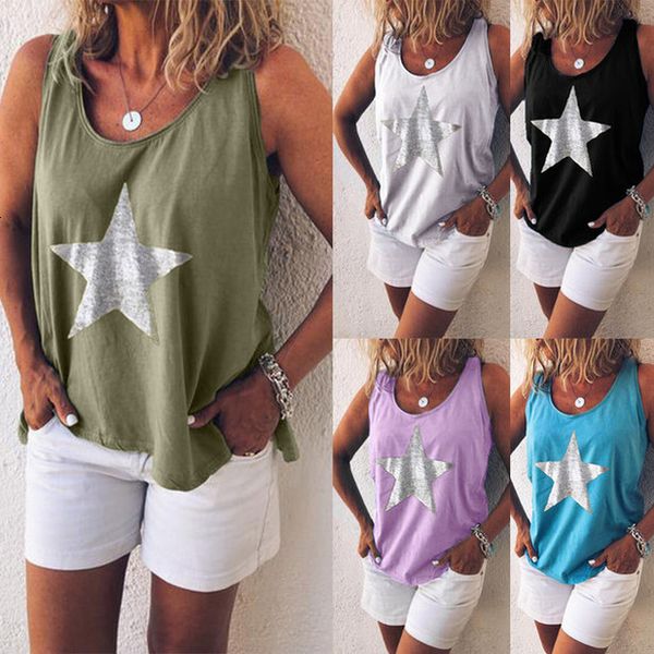 

large size loose vest women casual round neck sleeveless printed shirt female summer crop halter tank camisetas, White